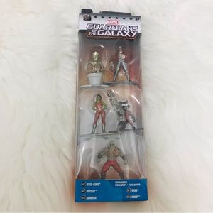 Marvel Guardians Of The Galaxy Nano Metalfigs 5 Pack 2 Exclusive Figures New